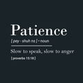 Vinyl Wall Art Decal - Patience Slow To Speak; Slow To Anger - Proverbs 15:18" - 14" x 25"   - Inspirational Religious Bible Verse Quote Sticker For Bedroom Living Room Kids Room Office Church  Decor 1