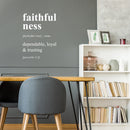 Vinyl Wall Art Decal - Faithfulness Dependable; Loyal & Trusting - Proverbs 3:3 - 23" x 17"   - Inspirational Religious Bible Verse Quote Sticker For Bedroom Living Room Kids Room Office Church  Decor 3