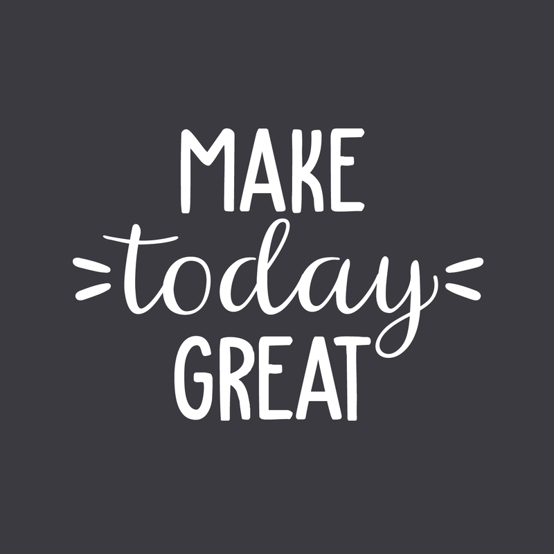 Vinyl Wall Art Decal - Make Today Great - 17" x 24" - Modern Cute Optimistic Quote Sticker For Living Room Office Meetings Conference Room Work Coffee Classroom School Decor 1