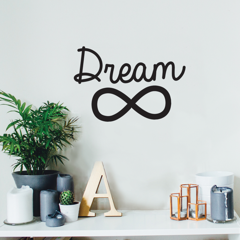 Vinyl Wall Art Decal - Dream - 15" x 22" - Trendy Inspirational Optimistic Minimalist Style Quote Sticker For Home Bedroom Kids Room Living Room Playroom Office Classroom School Coffee Shop Decor 3