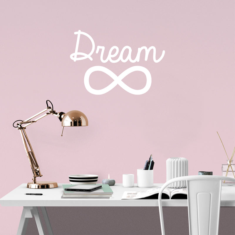 Vinyl Wall Art Decal - Dream - 15" x 22" - Trendy Inspirational Optimistic Minimalist Style Quote Sticker For Home Bedroom Kids Room Living Room Playroom Office Classroom School Coffee Shop Decor 2