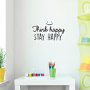 Vinyl Wall Art Decal - Think Happy Stay Happy - 14. Modern Inspirational Positive Quote Sticker For Home Office Bedroom Living Room Kids Room Playroom Classroom Decor 3