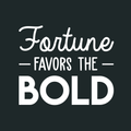 Vinyl Wall Art Decal - Fortune Favors The Bold - 22" x 27" - Trendy Inspirational Positive Quote Sticker For Living Room Playroom Office Meetings Conference Room School Classroom Decor 1