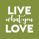 Vinyl Wall Art Decal - Live What You Love - 17" x 18" - Modern Inspirational Sticker Quote For Home Bedroom Living Room Work Office Kids Room Nursery Decor 1