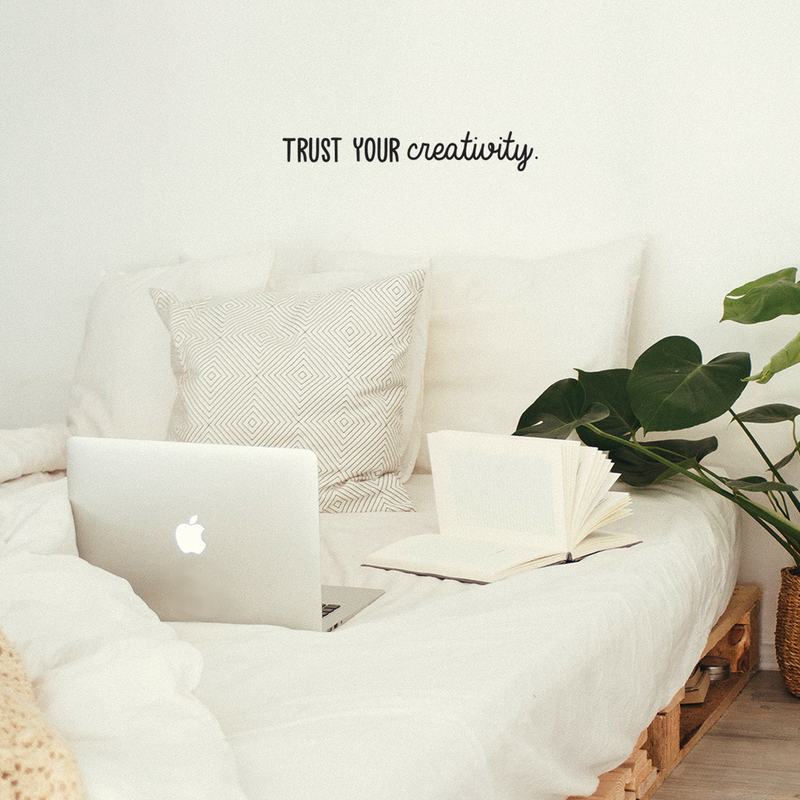 Vinyl Wall Art Decal - Trust Your Creativity - 5" x 30" - Trendy Cute Inspirational Positive Artistic Quote Sticker For Living Room Playroom Office Meetings Conference Room School Classroom Decor 2