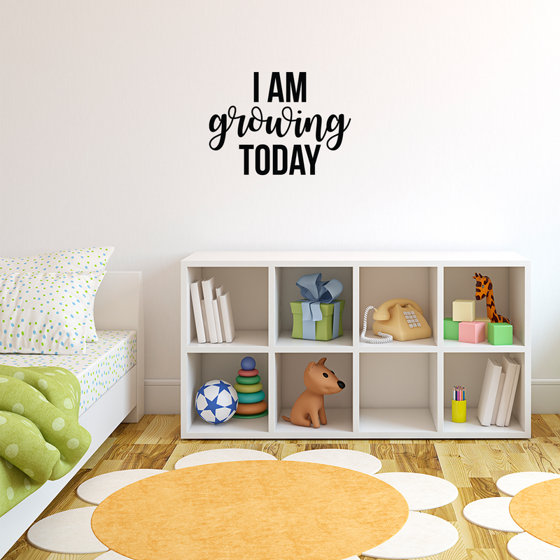 Vinyl Wall Art Decal - I Am Growing Today - 16" x 22" - Modern Motivational optimism Quote Sticker For Home Bedroom Kids Room School Classroom Work Office Patio Decor 2