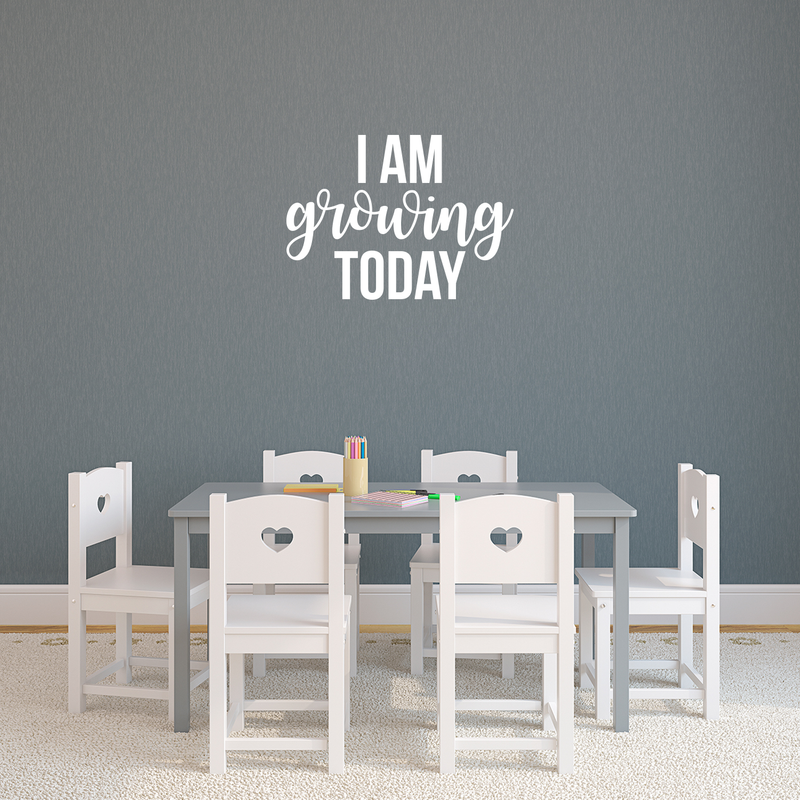 Vinyl Wall Art Decal - I Am Growing Today - 16" x 22" - Modern Motivational optimism Quote Sticker For Home Bedroom Kids Room School Classroom Work Office Patio Decor 2