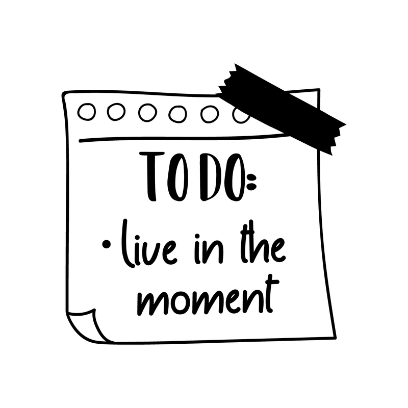 Vinyl Wall Art Decal - To Do: Live In The Moment - 17" x 17" - Trendy Motivational Good Vibes Cute Quote Sticker For Home Bedroom Kids Room Playroom Nursery Daycare School Classroom Decor 1