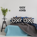 Vinyl Wall Art Decal - Know Your Power - 16.5" x 22" - Modern Inspirational Quote Sticker For Home Bedroom Living Room Work Office School Classroom Decor 2