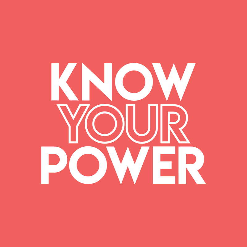 Vinyl Wall Art Decal - Know Your Power - 16.5" x 22" - Modern Inspirational Quote Sticker For Home Bedroom Living Room Work Office School Classroom Decor 1