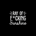 Vinyl Wall Art Decal - Ray Of Fcking Sunshine - 17" x 21.5" -  Trendy Sarcastic Funny Adult Joke Quote Sticker For Office Work Business Store Coffee Shop Home Bedroom Living Room Decor 1