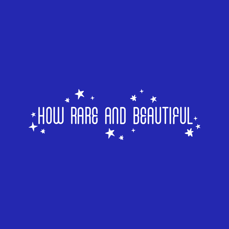 Vinyl Wall Art Decal - How Rare And Beautiful  - 6.5" x 22" -  Trendy Optimistic Cute  Star Shape Quote Sticker For Office Work Business Store Coffee Shop Bedroom Living Room Playroom Kids Room Decor 1