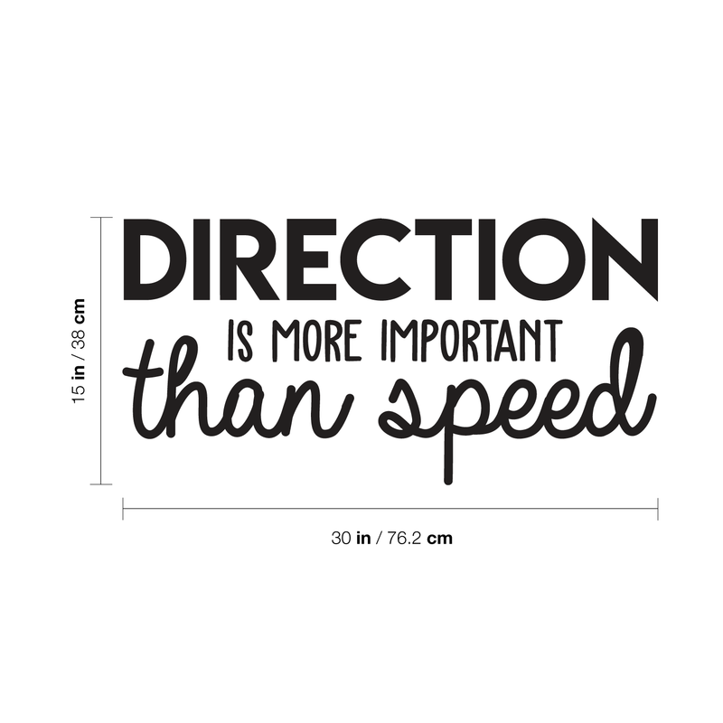 Vinyl Wall Art Decal - Direction Is More Important Than Speed - Trendy Good Vibes Motivational Positive Mind Quote Sticker For Bedroom Kids Room Living Room Playroom Office Classroom Decor 4