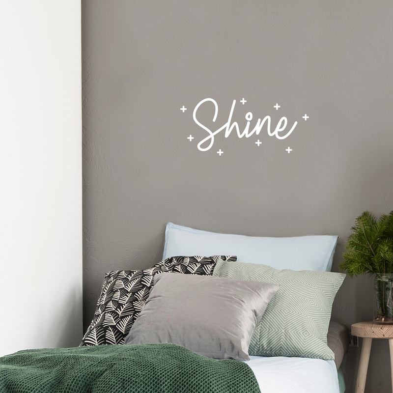 Vinyl Wall Art Decal - Shine - 10" x 22" - Modern Inspirational Cute Quote Sticker For Children Home Office Bedroom Closet Kids Room Playroom Dance Classroom Coffee Shop Decor 3