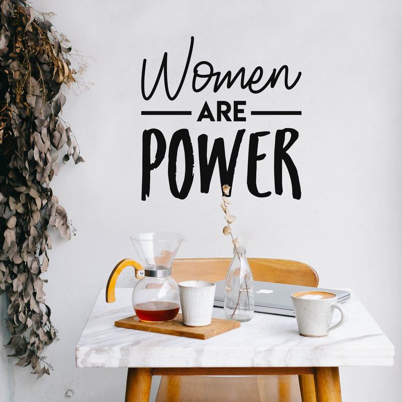 Vinyl Wall Art Decal - Women Are Power - 22.5" x 22" - Trendy Inspirational Quote Sticker For Woman Home Work Office Bedroom Living Room Feminism Decor 2