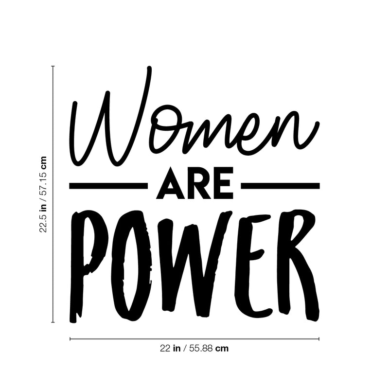 Vinyl Wall Art Decal - Women Are Power - 22.5" x 22" - Trendy Inspirational Quote Sticker For Woman Home Work Office Bedroom Living Room Feminism Decor 4