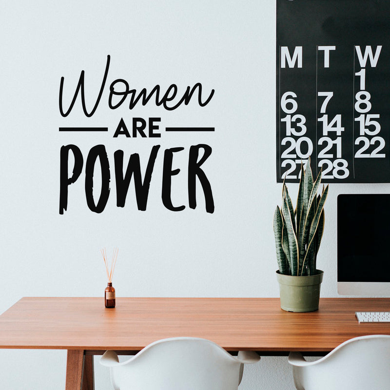 Vinyl Wall Art Decal - Women Are Power - 22.5" x 22" - Trendy Inspirational Quote Sticker For Woman Home Work Office Bedroom Living Room Feminism Decor 3