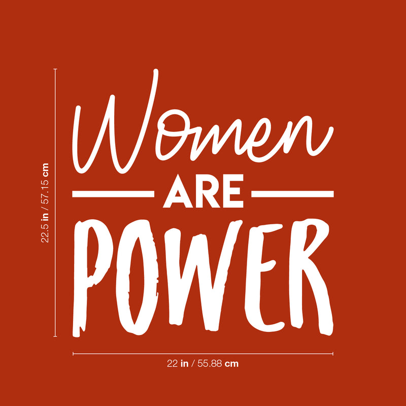 Vinyl Wall Art Decal - Women Are Power - 22.5" x 22" - Trendy Inspirational Quote Sticker For Woman Home Work Office Bedroom Living Room Feminism Decor 4