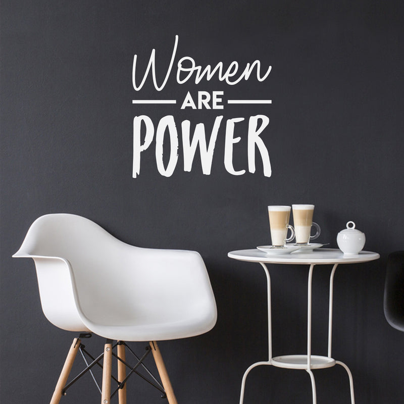 Vinyl Wall Art Decal - Women Are Power - 22.5" x 22" - Trendy Inspirational Quote Sticker For Woman Home Work Office Bedroom Living Room Feminism Decor 2