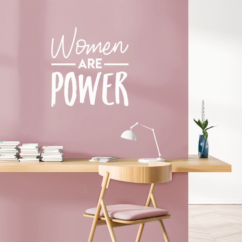 Vinyl Wall Art Decal - Women Are Power - 22.5" x 22" - Trendy Inspirational Quote Sticker For Woman Home Work Office Bedroom Living Room Feminism Decor 3