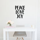 Vinyl Wall Art Decal - Peace Love Joy - 22" x 17" - Trendy Inspirational Self Esteem Quote Sticker For Bedroom Living Room Classroom Kids Room Decor 3