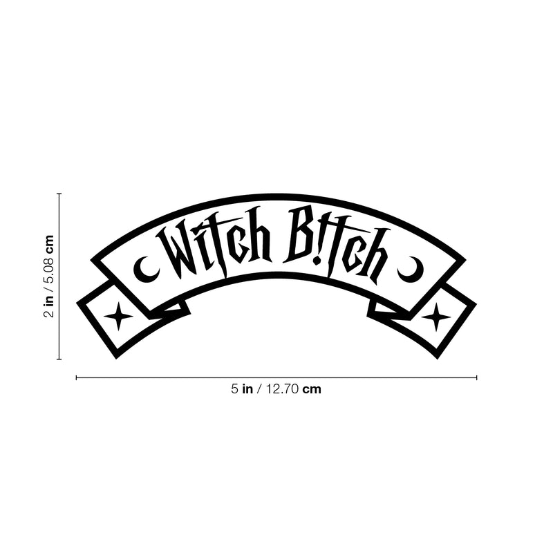 Vinyl Wall Art Decal - Witch Bitch - 15" x 25" - Trendy Cute Funny Halloween Season Quote Sticker For Notebooks Laptop Luggage Thermos Coffee Mug Windows Mirror Spooky Decor 4