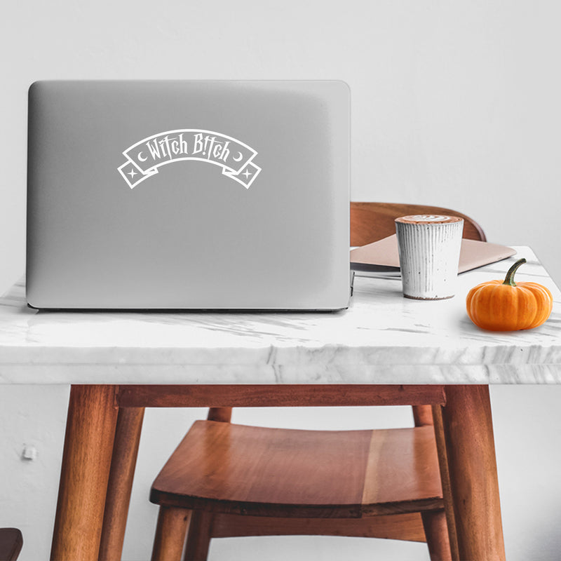 Vinyl Wall Art Decal - Witch Bitch - 15" x 25" - Trendy Cute Funny Halloween Season Quote Sticker For Notebooks Laptop Luggage Thermos Coffee Mug Windows Mirror Spooky Decor 3