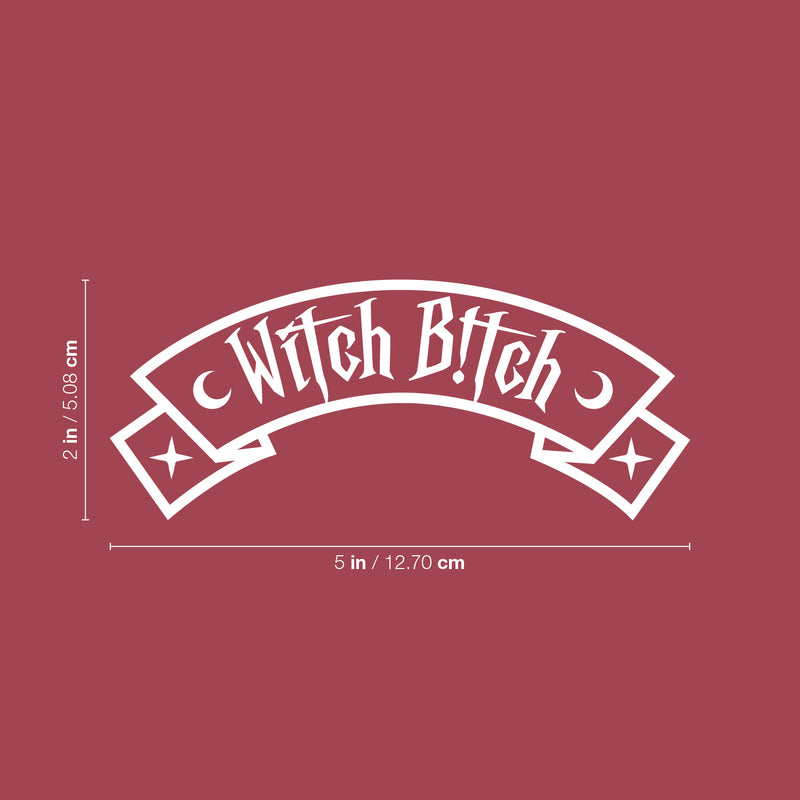 Vinyl Wall Art Decal - Witch Bitch - 15" x 25" - Trendy Cute Funny Halloween Season Quote Sticker For Notebooks Laptop Luggage Thermos Coffee Mug Windows Mirror Spooky Decor 4