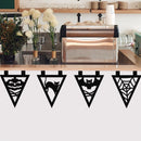 Vinyl Wall Art Decal - Halloween Flags Set - 22" x 38" - Halloween Party Seasonal Flag Shapes Sticker For Home Living Room Entryway Work Office Coffee Shop Store Window Spooky Decor 2