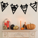 Vinyl Wall Art Decal - Halloween Flags Set - 22" x 38" - Halloween Party Seasonal Flag Shapes Sticker For Home Living Room Entryway Work Office Coffee Shop Store Window Spooky Decor 3