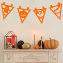 Vinyl Wall Art Decal - Halloween Flags Set - 22" x 38" - Halloween Party Seasonal Flag Shapes Sticker For Home Living Room Entryway Work Office Coffee Shop Store Window Spooky Decor 2