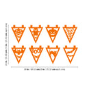 Vinyl Wall Art Decal - Halloween Flags Set - 22" x 38" - Halloween Party Seasonal Flag Shapes Sticker For Home Living Room Entryway Work Office Coffee Shop Store Window Spooky Decor 4