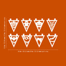 Vinyl Wall Art Decal - Halloween Flags Set - 22" x 38" - Halloween Party Seasonal Flag Shapes Sticker For Home Living Room Entryway Work Office Coffee Shop Store Window Spooky Decor 4