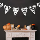 Vinyl Wall Art Decal - Halloween Flags Set - 22" x 38" - Halloween Party Seasonal Flag Shapes Sticker For Home Living Room Entryway Work Office Coffee Shop Store Window Spooky Decor 2