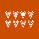 Vinyl Wall Art Decal - Halloween Flags Set - 22" x 38" - Halloween Party Seasonal Flag Shapes Sticker For Home Living Room Entryway Work Office Coffee Shop Store Window Spooky Decor 1