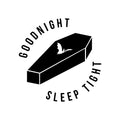 Vinyl Wall Art Decal - Good Night Sleep Tight - Fun Trendy Scary Halloween Season Coffin Shape Design Sticker For Bedroom Kids Room Playroom Living Room Office Coffee Shop Store Decor 1