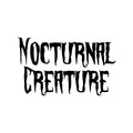 Vinyl Wall Art Decal - Nocturnal Creature - - Trendy Fun Frightening Halloween Season Quote Sticker For Kids Room Playroom Living Room Office Coffee Shop Store Business Spooky Decor 1