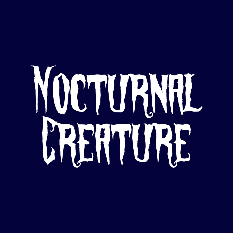 Vinyl Wall Art Decal - Nocturnal Creature -  21" x 35" - Trendy  Fun Frightening Halloween Season Quote Sticker For Kids Room Playroom Living Room Office Coffee Shop Store Business Spooky Decor 1