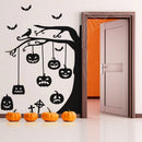 Vinyl Wall Art Decal - Graveyard Tree & Pumpkin - Trendy Scary Fun Halloween Design Sticker For Living Room Kids Room Playroom Office Coffee Shop Classroom Store Business Spooky Decor 2