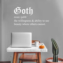 Vinyl Wall Art Decal - Goth - 16" x 30" - Trendy Spooky Cute Halloween Quote Sticker For Living Room Kids Room Playroom Office Coffee Shop Classroom Store Business Decor 2