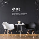 Vinyl Wall Art Decal - Goth - 16" x 30" - Trendy Spooky Cute Halloween Quote Sticker For Living Room Kids Room Playroom Office Coffee Shop Classroom Store Business Decor 3