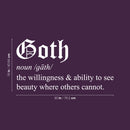 Vinyl Wall Art Decal - Goth - 16" x 30" - Trendy Spooky Cute Halloween Quote Sticker For Living Room Kids Room Playroom Office Coffee Shop Classroom Store Business Decor 4