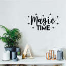 Vinyl Wall Art Decal - Magic Time - Trendy Cute Fun Motivational Star Shape Quote Sticker For Kids Room Living Room Playroom Daycare Classroom Office Decor 2