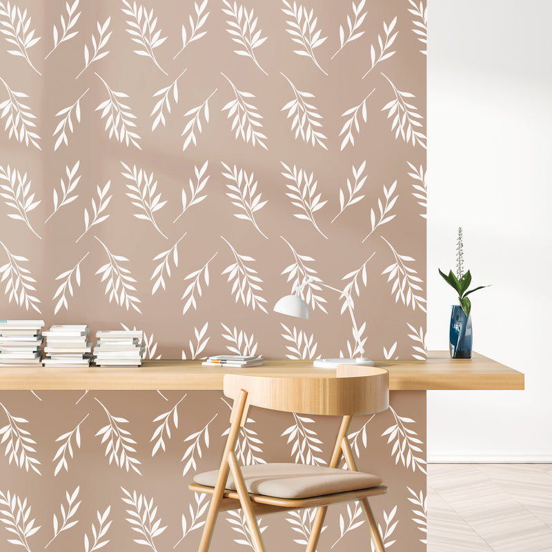 Set Of 24 Vinyl Wall Art Decal - Palm Leaves Pattern - From 9" x 4" Each - Minimal Adhesive Sticker Nature Green Design For Home Bedroom Living Room Classroom Office  Coffee Shop Store Decor 3