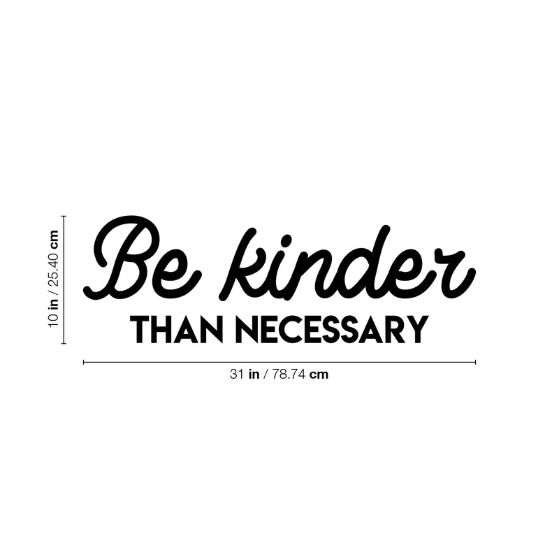 Vinyl Wall Art Decal - Be Kinder Than Necessary - Cute Trendy Inspirational Good Vibes Quote Sticker For Home Bedroom Kids Room Playroom Nursery Daycare School Office Coffee Shop Decor 4