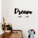 Vinyl Wall Art Decal - Dream On Off - 17" x 33" - Modern Inspirational Optimism Quote Sticker Check Box Icons Design For Teen Bedroom Living Room Home Work Office Apartment Decor 3