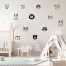 Set Of 11 Vinyl Wall Art Decal - Animal Set - From Each - Cool Adhesive Sticker Cute Animal Design For Baby Kids Room Bedroom Playroom Home School Classroom Nursery Decor 2