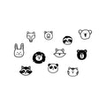 Set Of 11 Vinyl Wall Art Decal - Animal Set - From Each - Cool Adhesive Sticker Cute Animal Design For Baby Kids Room Bedroom Playroom Home School Classroom Nursery Decor 1