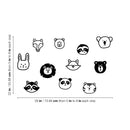 Set Of 11 Vinyl Wall Art Decal - Animal Set - From Each - Cool Adhesive Sticker Cute Animal Design For Baby Kids Room Bedroom Playroom Home School Classroom Nursery Decor 4