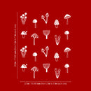 Set Of 11 Vinyl Wall Art Decal - Mushroom Pattern - From 5" x 2" Each - Cool Adhesive Sticker Cute Animal Design For Baby Kids Room Bedroom Playroom Home School Classroom Nursery Decor 4